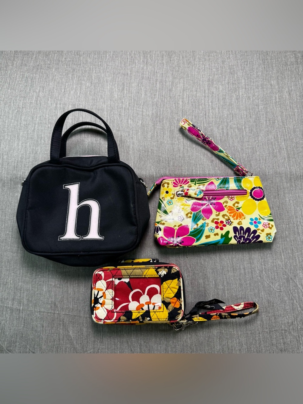 Vintage Y2K Josh & Caleb Vera Bradley Handbag Wristlet Lot 3pc Floral Quilted